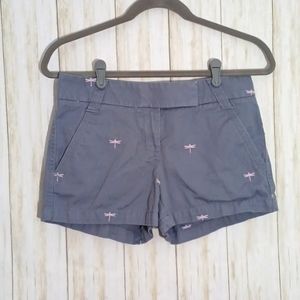 Size 0 J.Crew Shorts With dragonfly Print